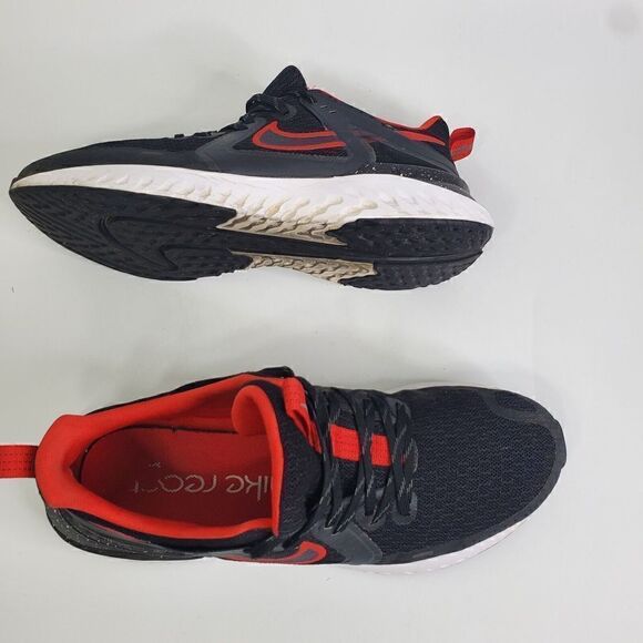 Nike Legend React 3 Men Black University Red Running Shoes AT1368 005 Size 12